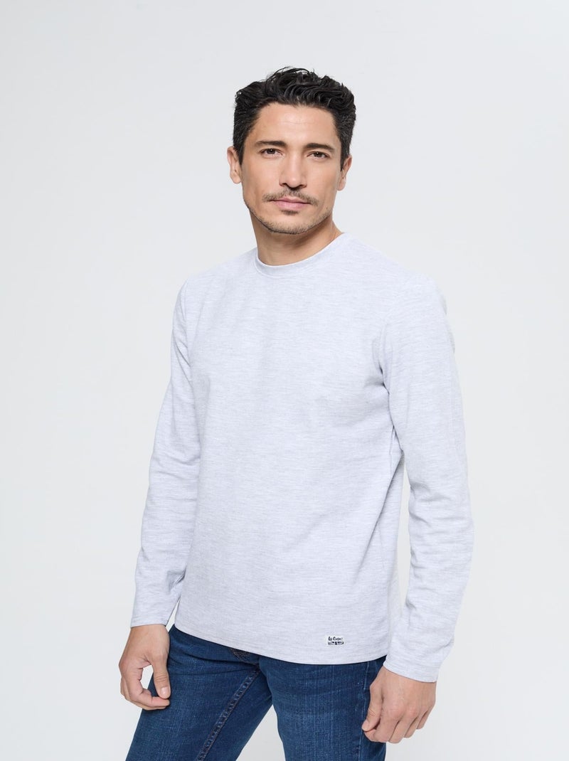 Lee Cooper - T-shirt Asiply Gris chiné Gris chiné - Kiabi