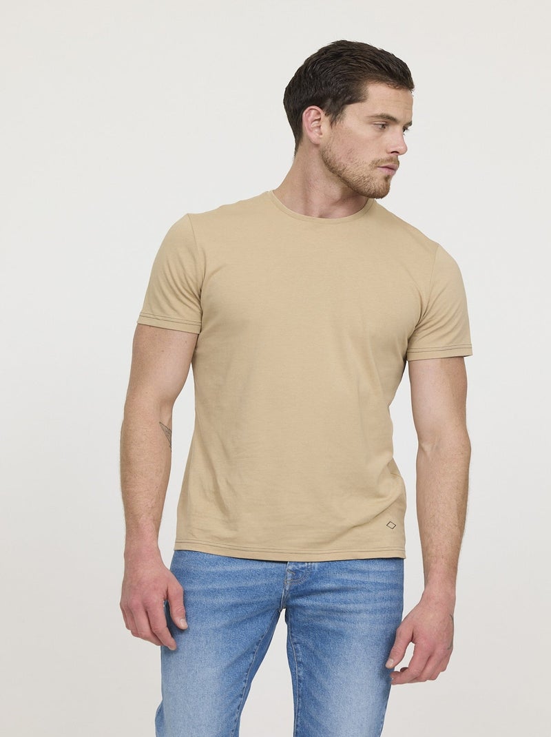 Lee Cooper - T-shirt AUBIN Beige Beige - Kiabi