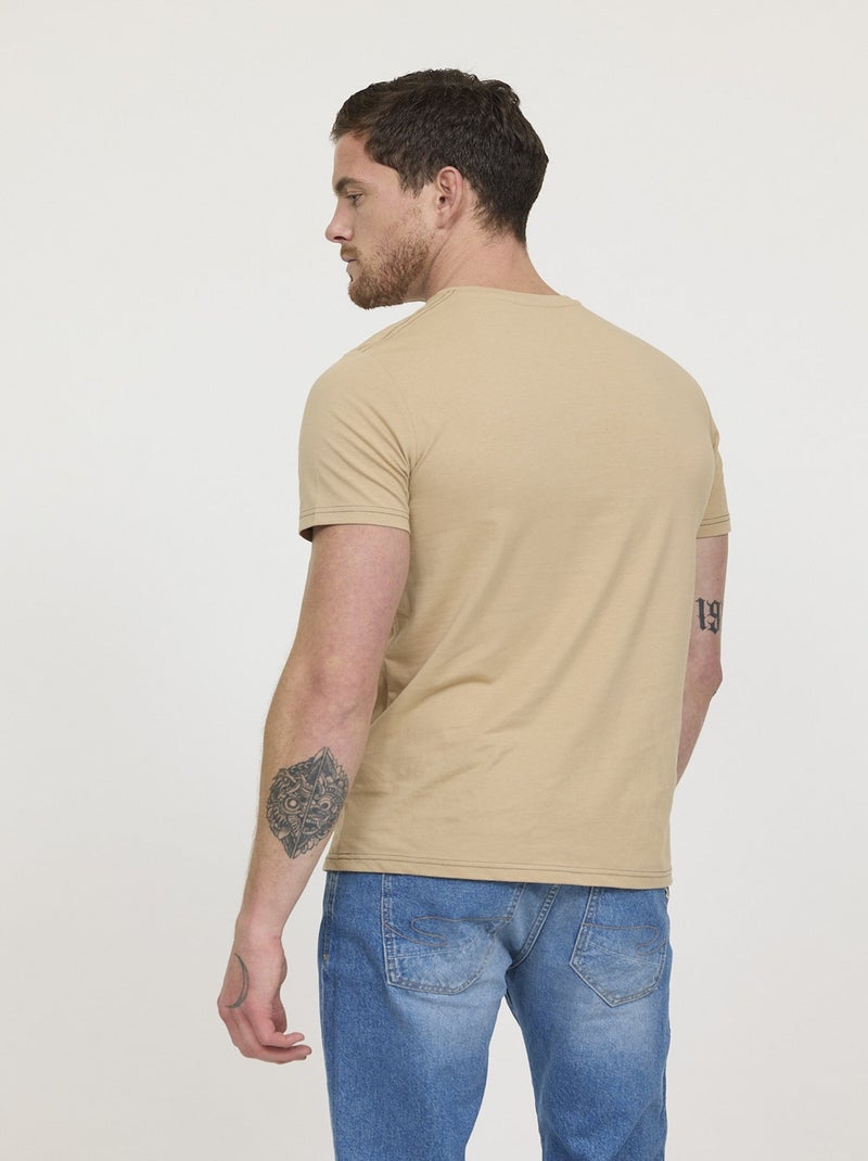 Lee Cooper - T-shirt AUBIN Beige Beige - Kiabi