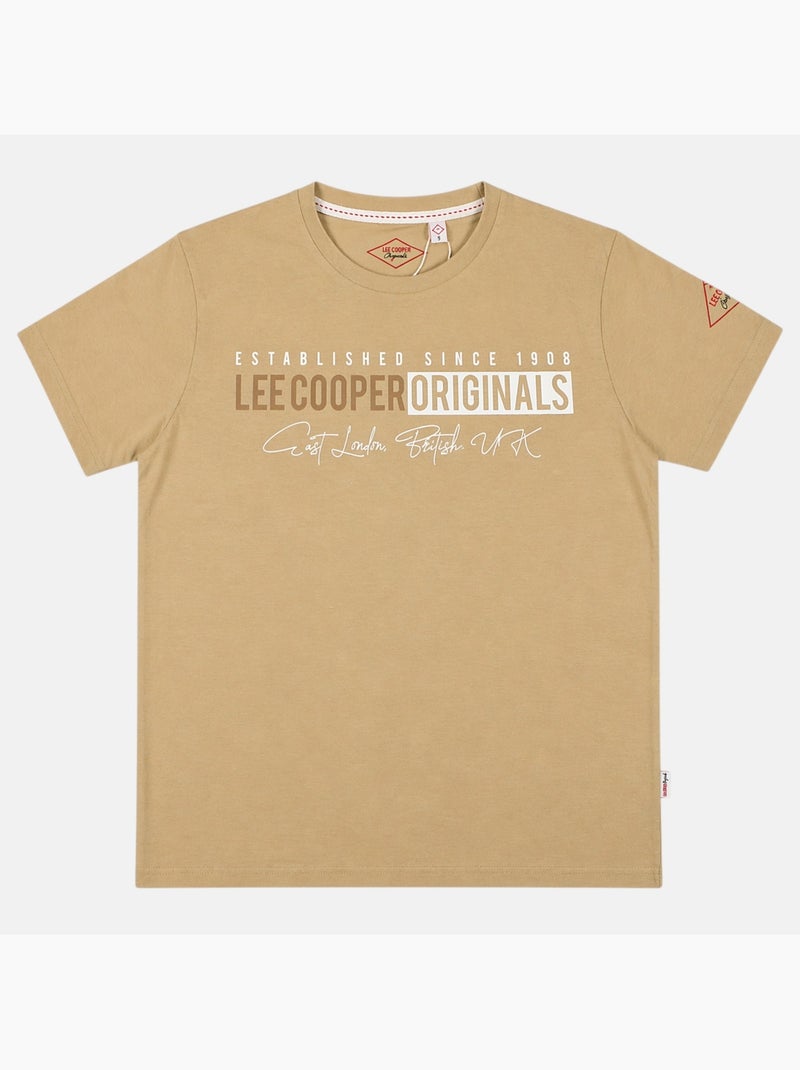 Lee Cooper - T-shirt avec avec Design homme Beige - Kiabi