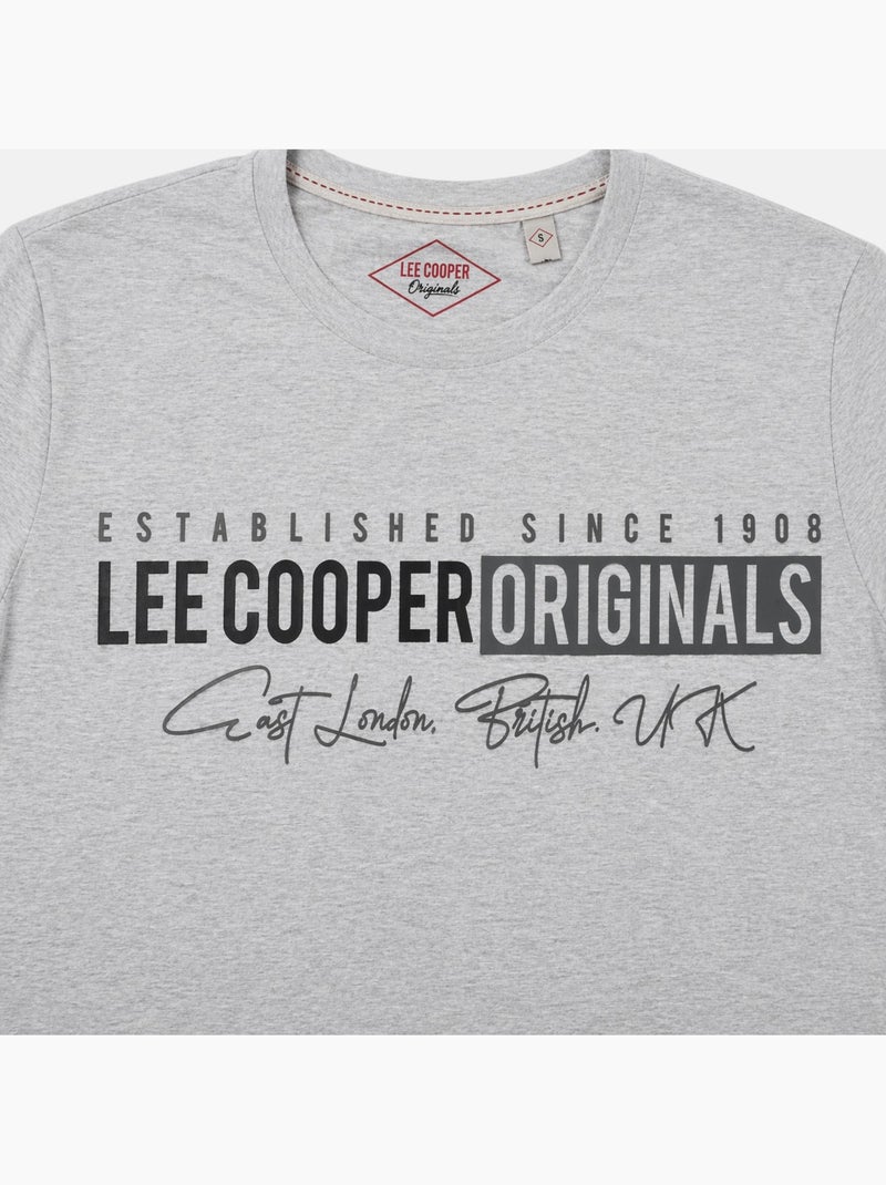 Lee Cooper - T-shirt avec avec Design homme Gris - Kiabi