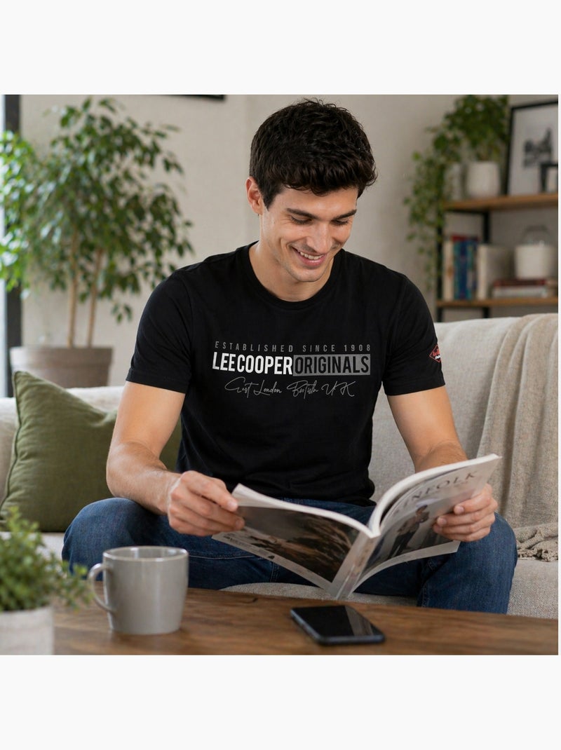Lee Cooper - T-shirt avec avec Design homme Noir - Kiabi