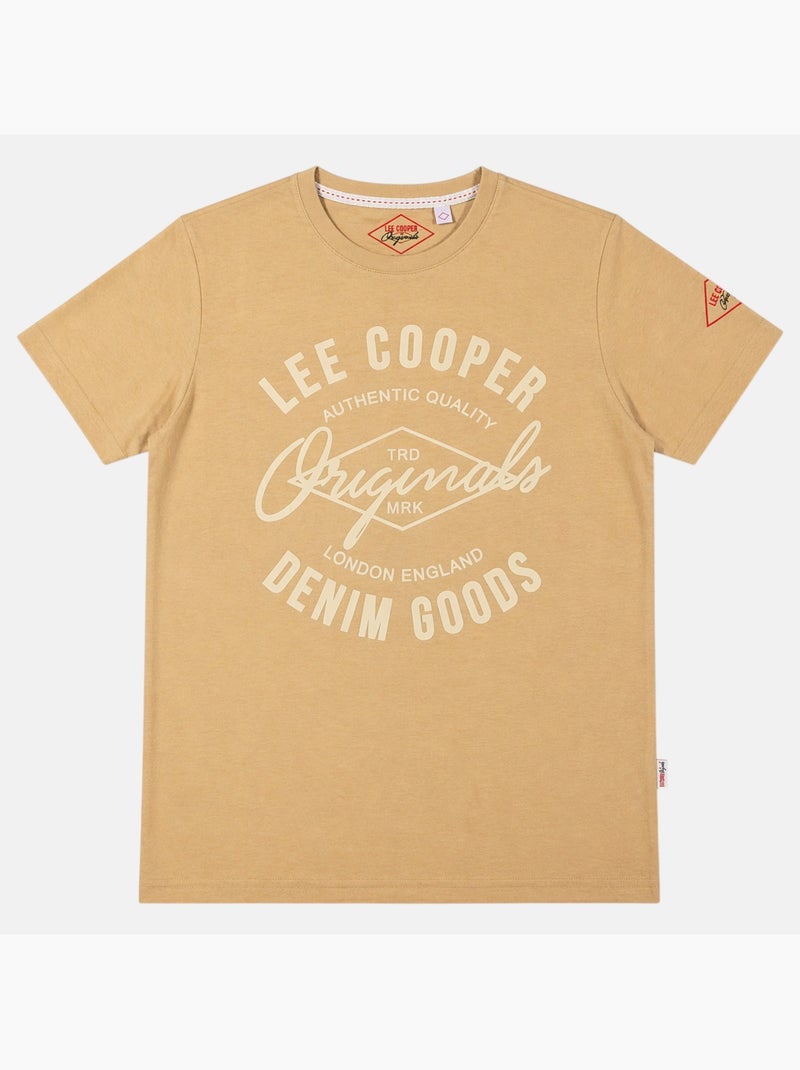 Lee Cooper - T-shirt avec avec écriture homme Beige - Kiabi