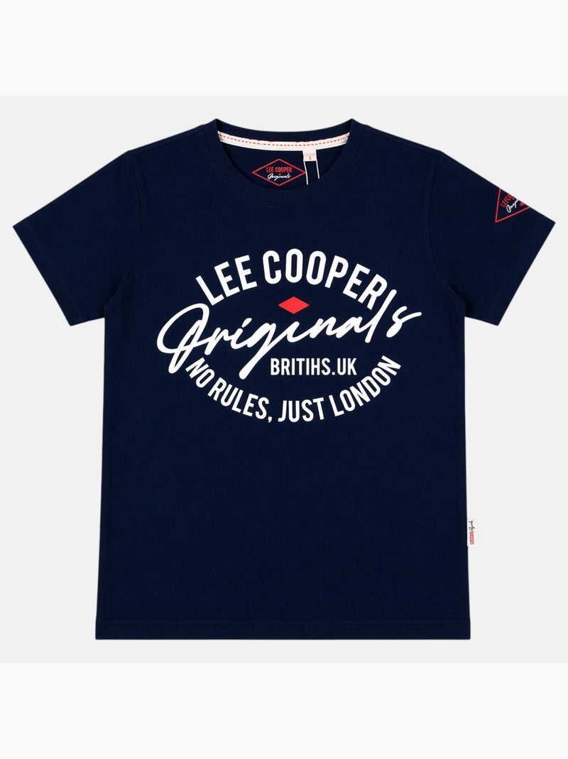 Lee Cooper - T-shirt avec avec écriture homme Bleu marine - Kiabi