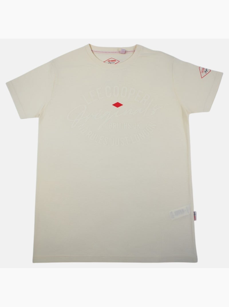 Lee Cooper - T-shirt avec avec écriture homme Ecru - Kiabi