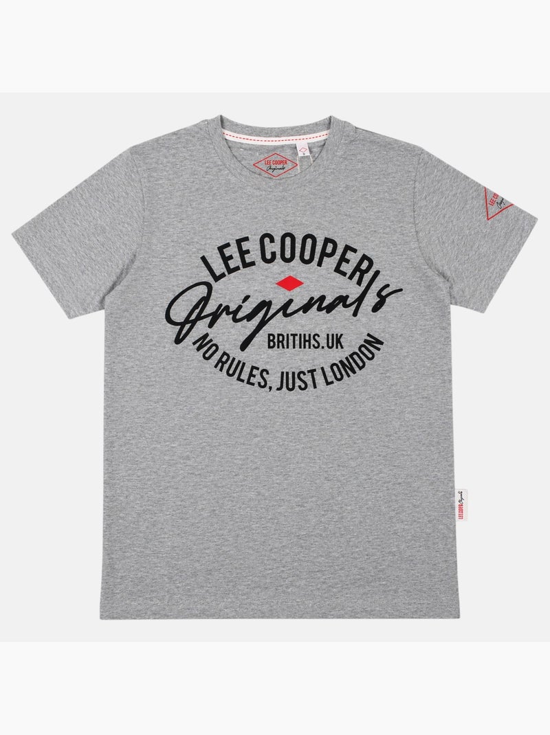 Lee Cooper - T-shirt avec avec écriture homme Gris - Kiabi