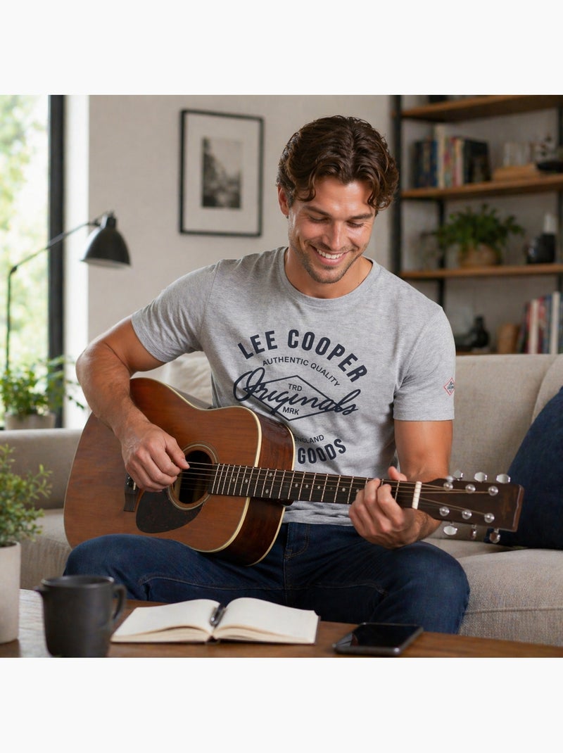 Lee Cooper - T-shirt avec avec écriture homme Gris - Kiabi
