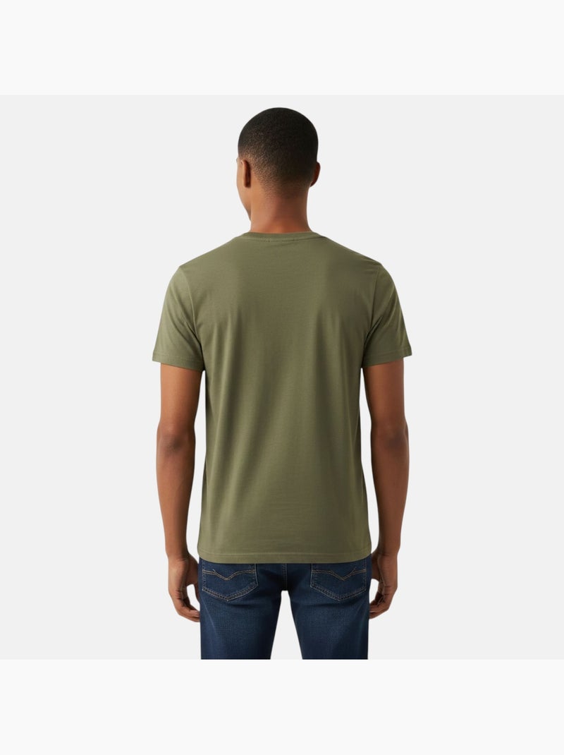 Lee Cooper - T-shirt avec avec écriture homme Kaki - Kiabi