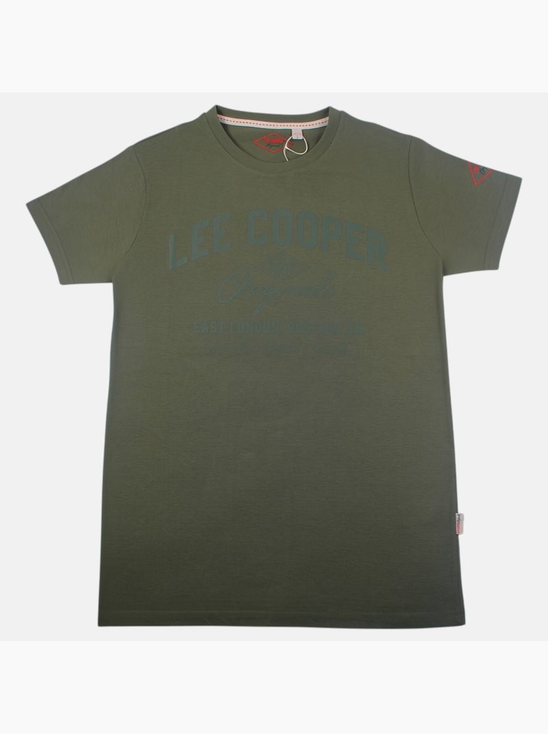Lee Cooper - T-shirt avec avec écriture homme Kaki - Kiabi