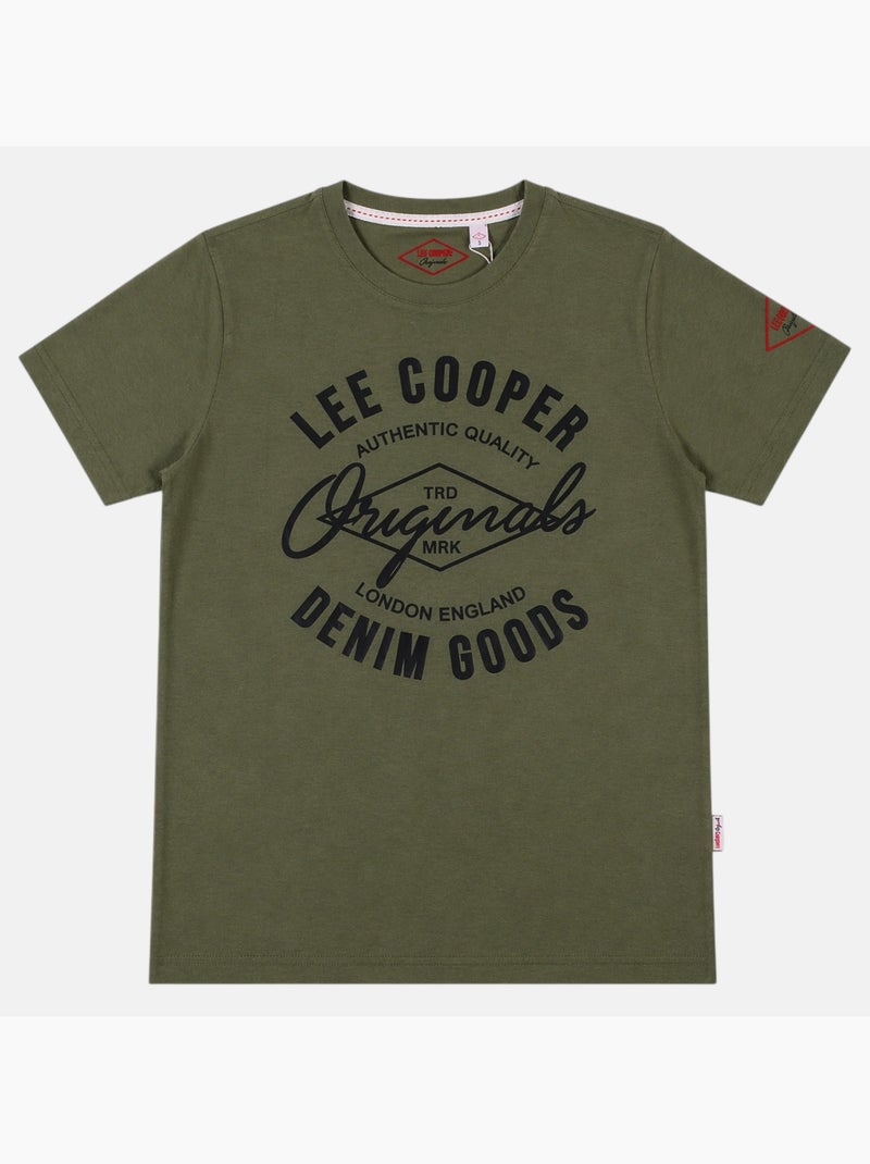Lee Cooper - T-shirt avec avec écriture homme Kaki - Kiabi