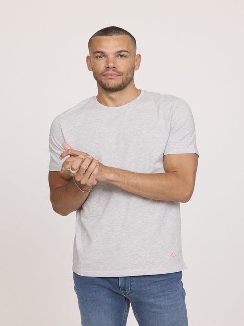 Lee Cooper - T-shirt AYLAN Gris chiné - Kiabi