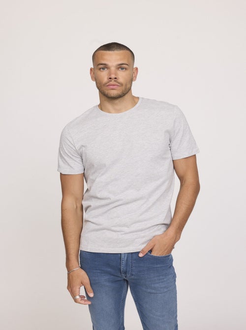 Lee Cooper - T-shirt AYLAN Gris chiné - Kiabi