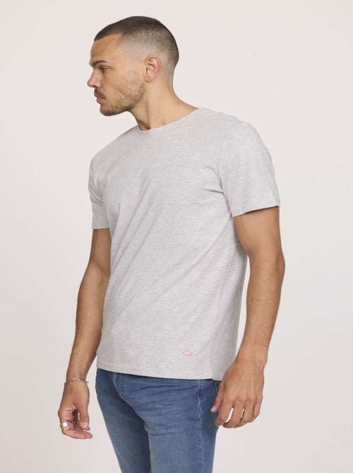 Lee Cooper - T-shirt AYLAN Gris chiné - Kiabi