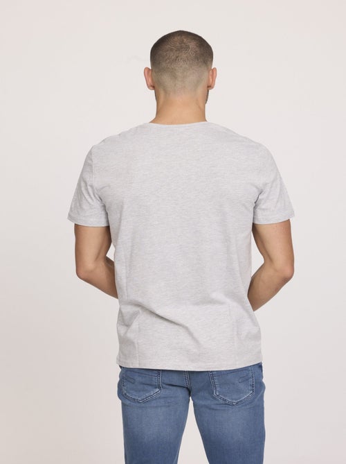 Lee Cooper - T-shirt AYLAN Gris chiné - Kiabi
