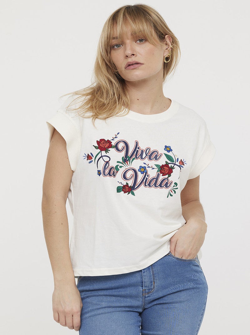 Lee Cooper - T-shirt AZINA Ivory Beige - Kiabi