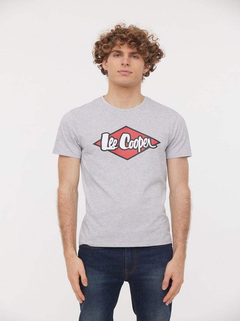 Lee Cooper - T-Shirt AZZIK Gris Chine Gris - Kiabi