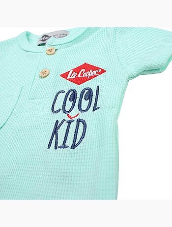 Lee Cooper - t-shirt et short avec bonnet assorti bébé