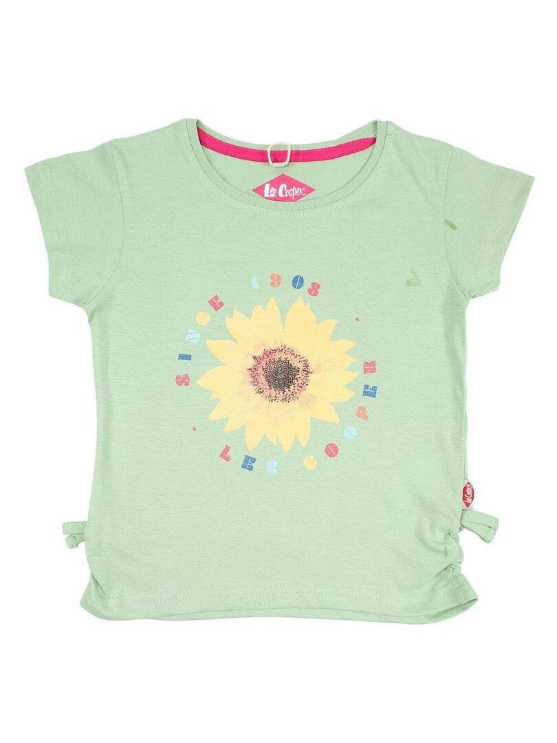Maje - TEE-SHIRT COL ROND SÉRIGRAPHIÉ EN COTON VERT