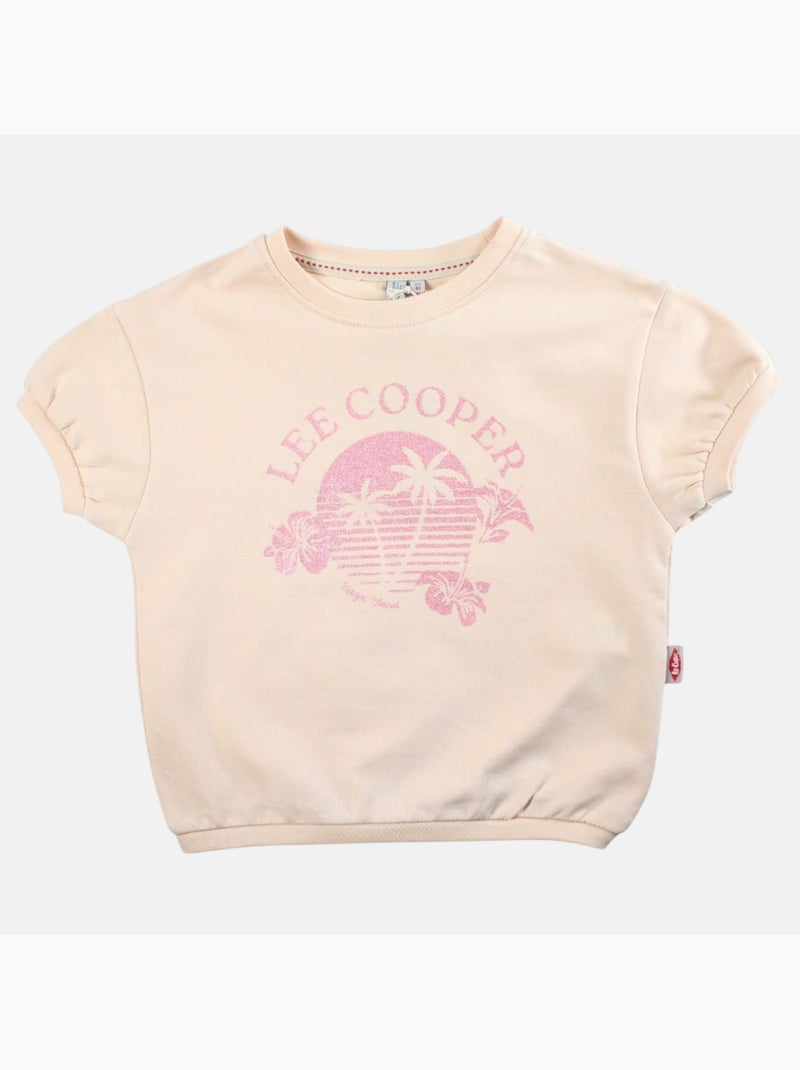 Lee Cooper - T shirt fille manches courtes Beige - Kiabi