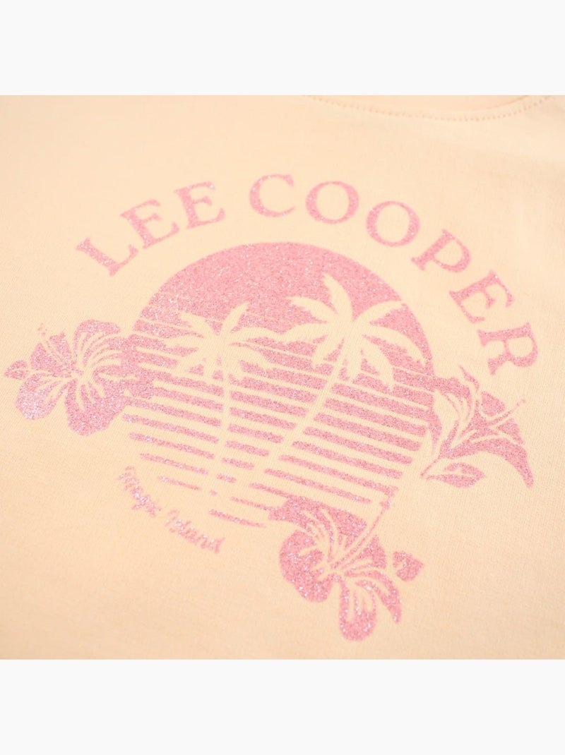 Lee Cooper - T shirt fille manches courtes Beige - Kiabi