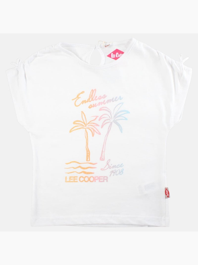 Lee Cooper - T shirt fille manches courtes Blanc - Kiabi