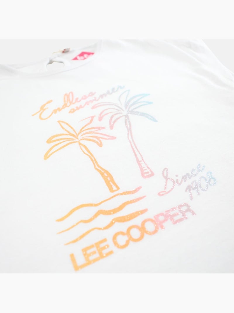 Lee Cooper - T shirt fille manches courtes Blanc - Kiabi