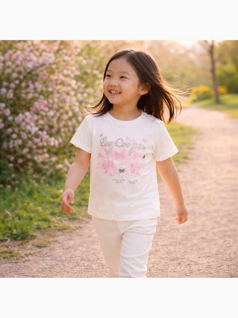 Lee Cooper - T shirt fille manches courtes Blanc - Kiabi