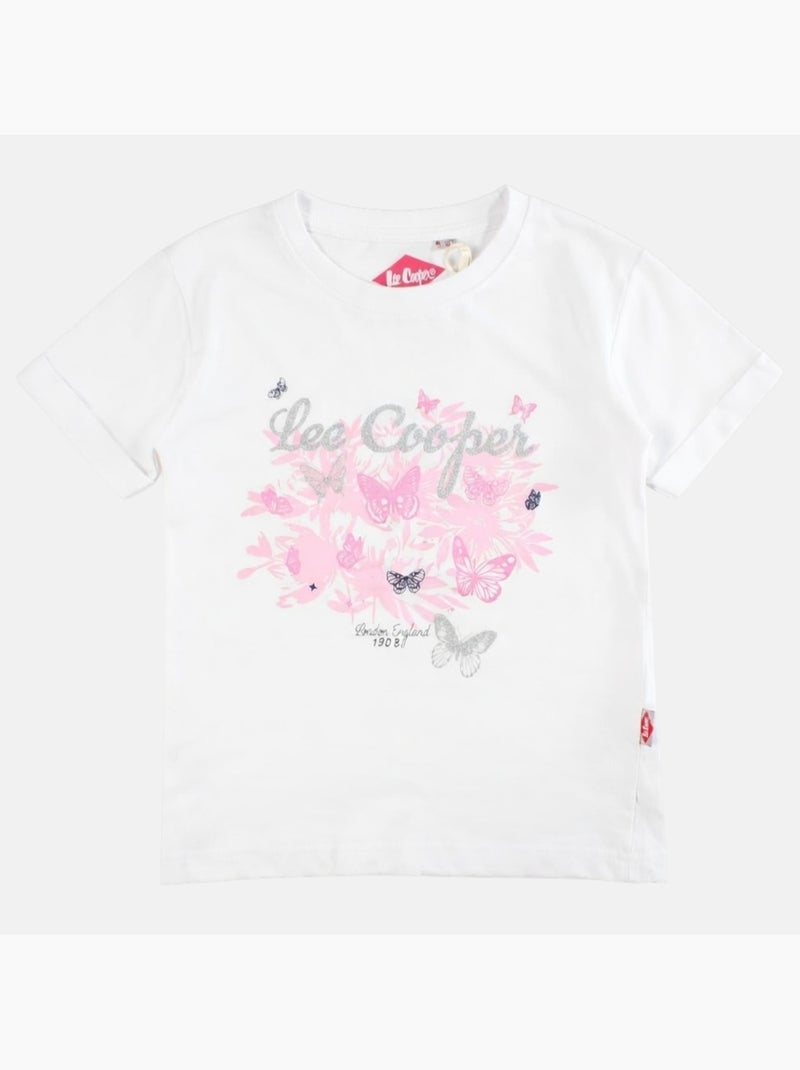 Lee Cooper - T shirt fille manches courtes Blanc - Kiabi