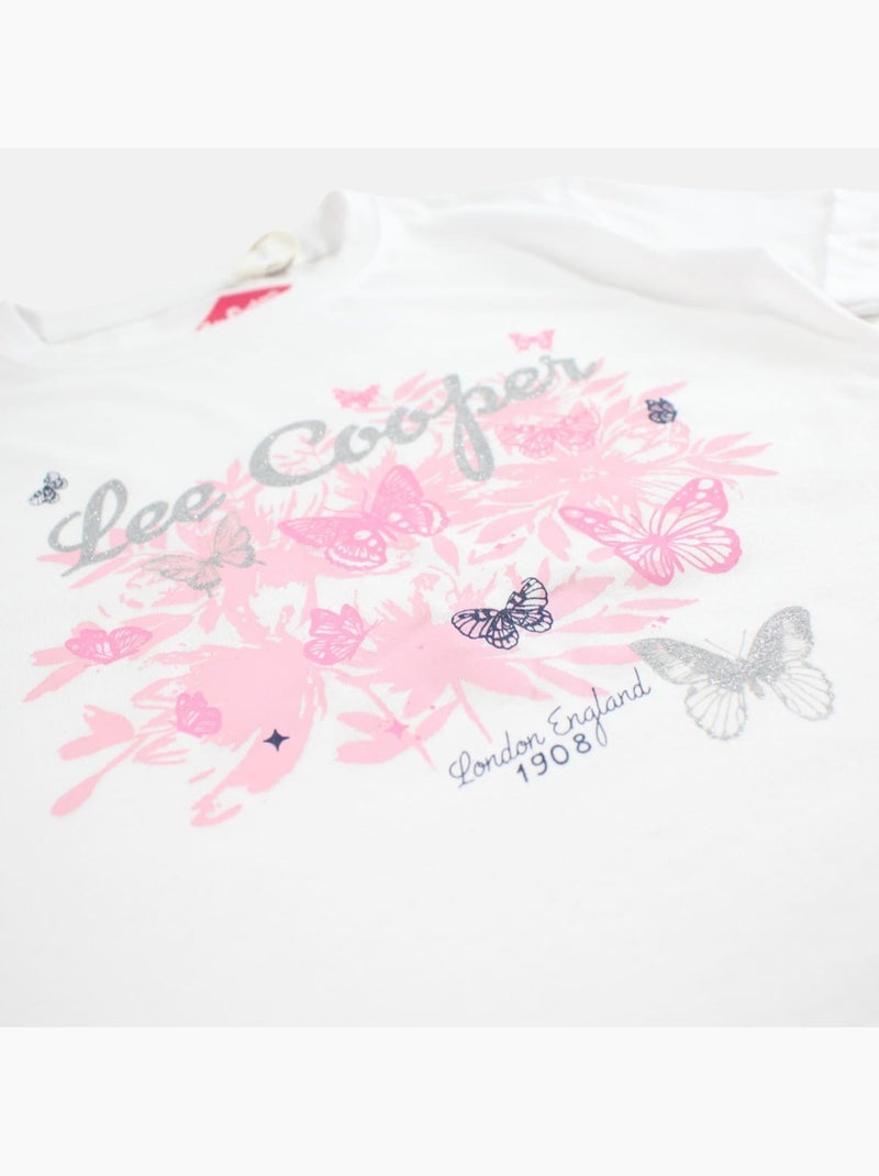 Lee Cooper - T shirt fille manches courtes Blanc - Kiabi