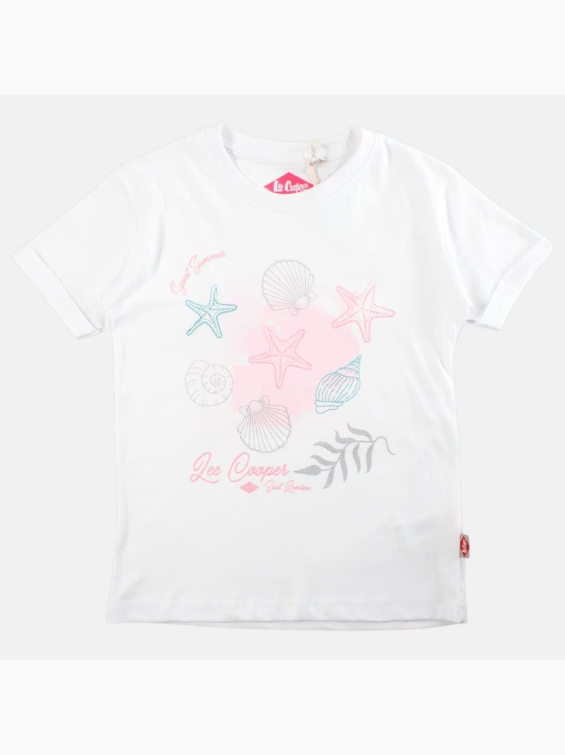 Lee Cooper - T shirt fille manches courtes Blanc - Kiabi