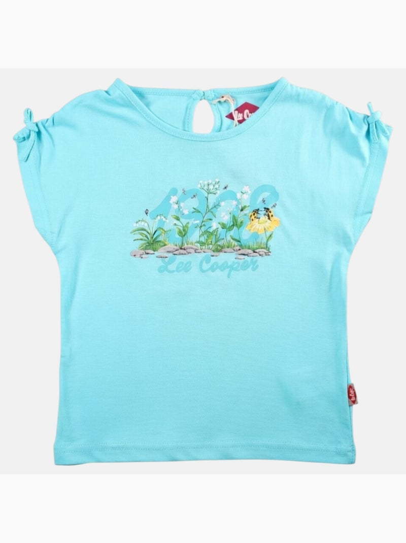 Lee Cooper - T shirt fille manches courtes Bleu - Kiabi