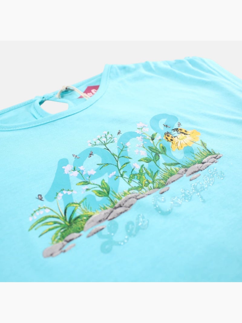 Lee Cooper - T shirt fille manches courtes Bleu - Kiabi