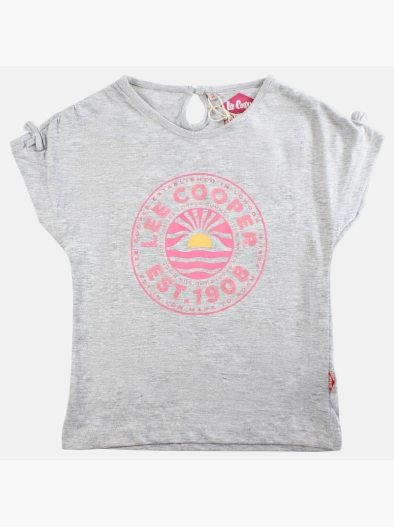 Lee Cooper - T shirt fille manches courtes Gris - Kiabi