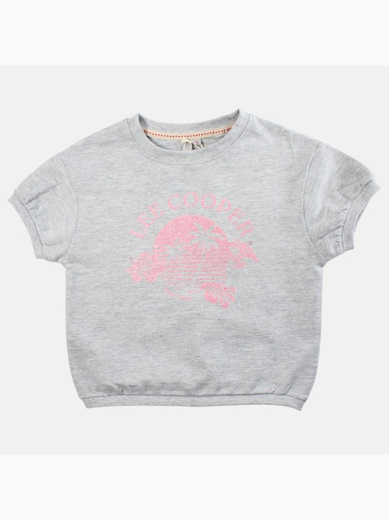 Lee Cooper - T shirt fille manches courtes Gris - Kiabi