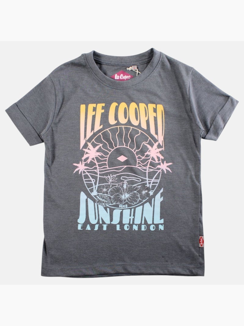 Lee Cooper - T shirt fille manches courtes Gris - Kiabi