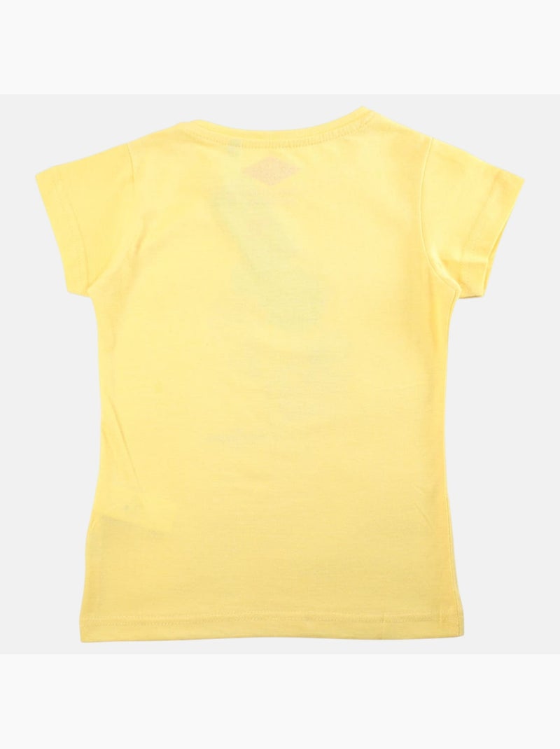 Lee Cooper - T shirt fille manches courtes Jaune - Kiabi