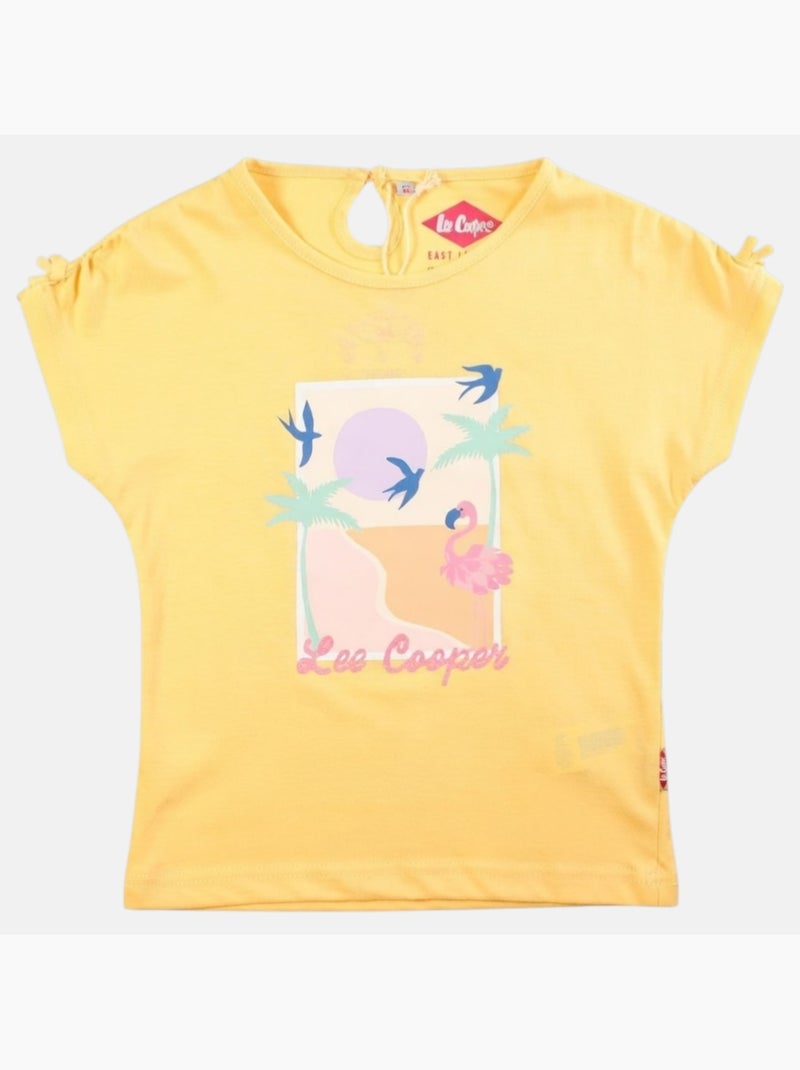 Lee Cooper - T shirt fille manches courtes Jaune - Kiabi