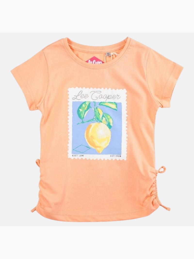Lee Cooper - T shirt fille manches courtes Orange - Kiabi