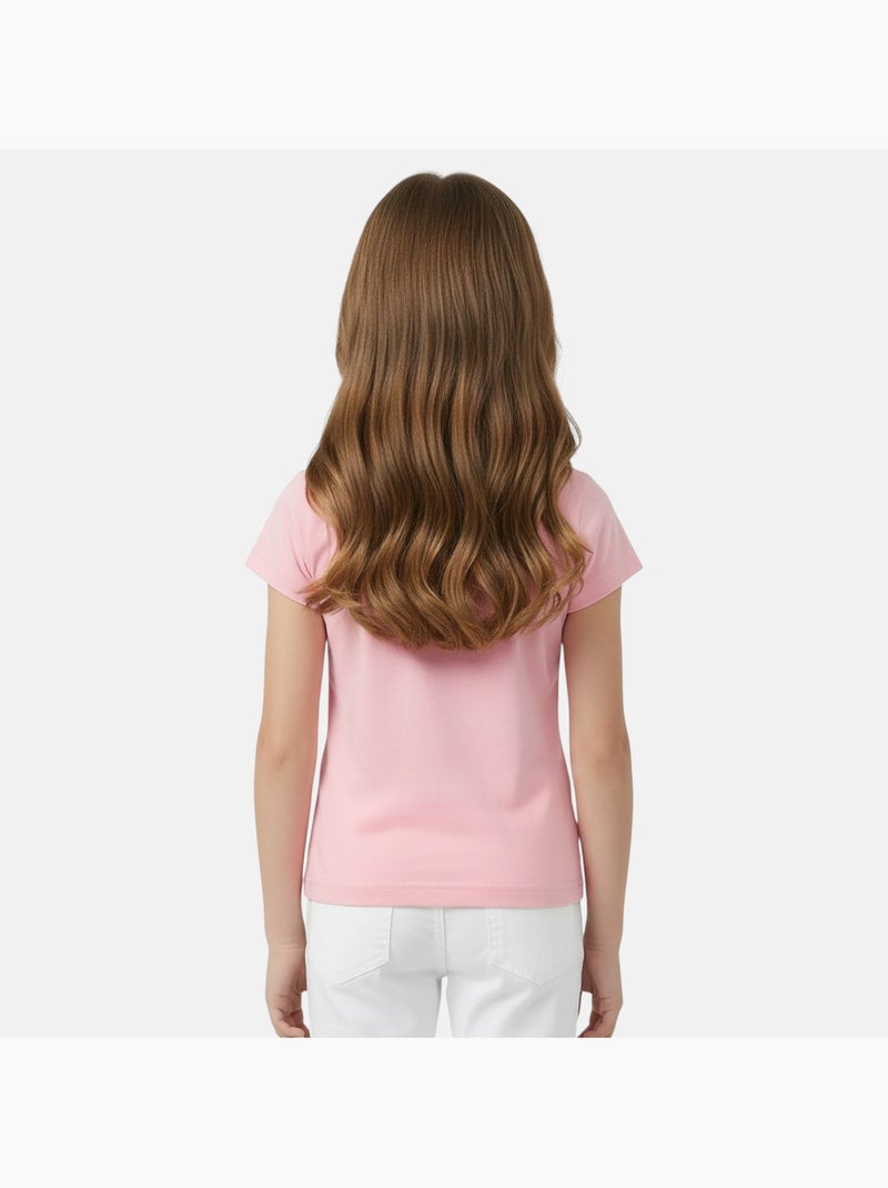 Lee Cooper - T shirt fille manches courtes Rose clair - Kiabi