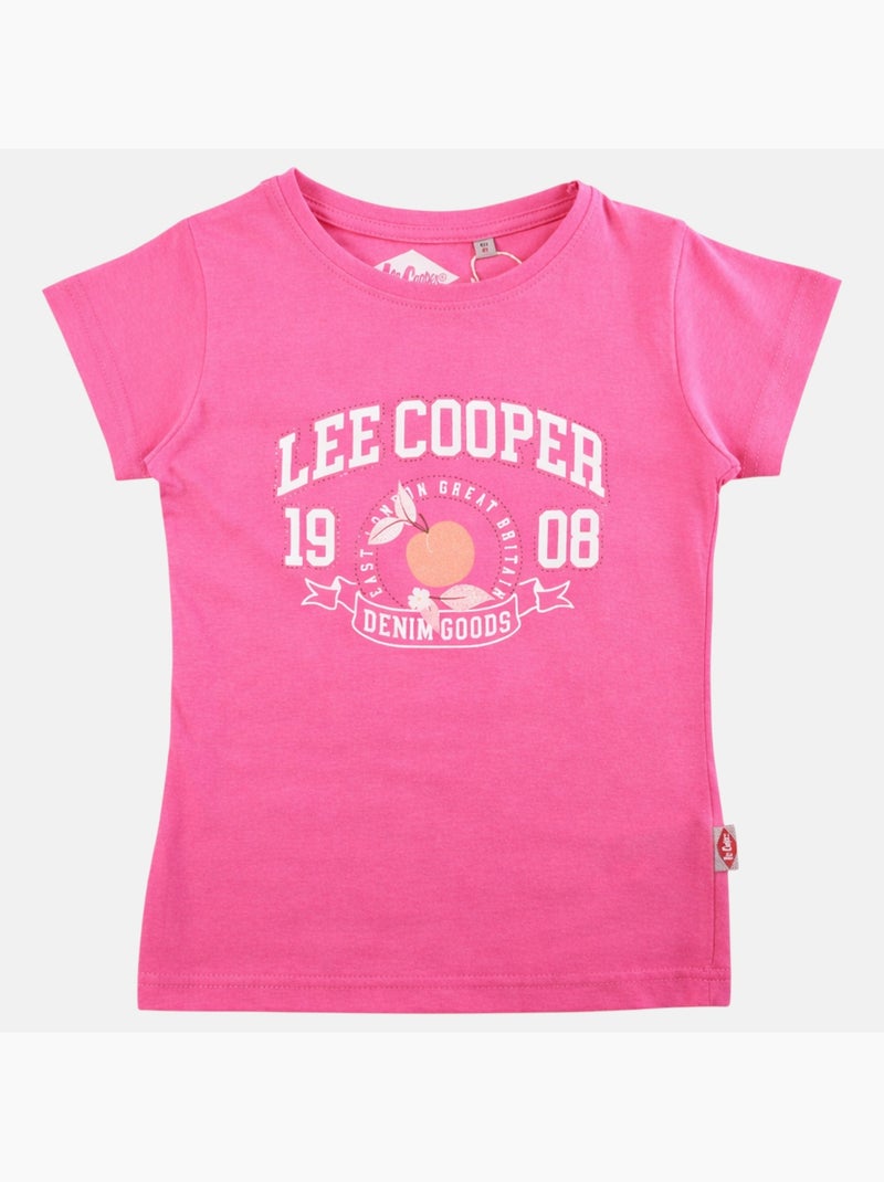 Lee Cooper - T shirt fille manches courtes Rose fushia - Kiabi