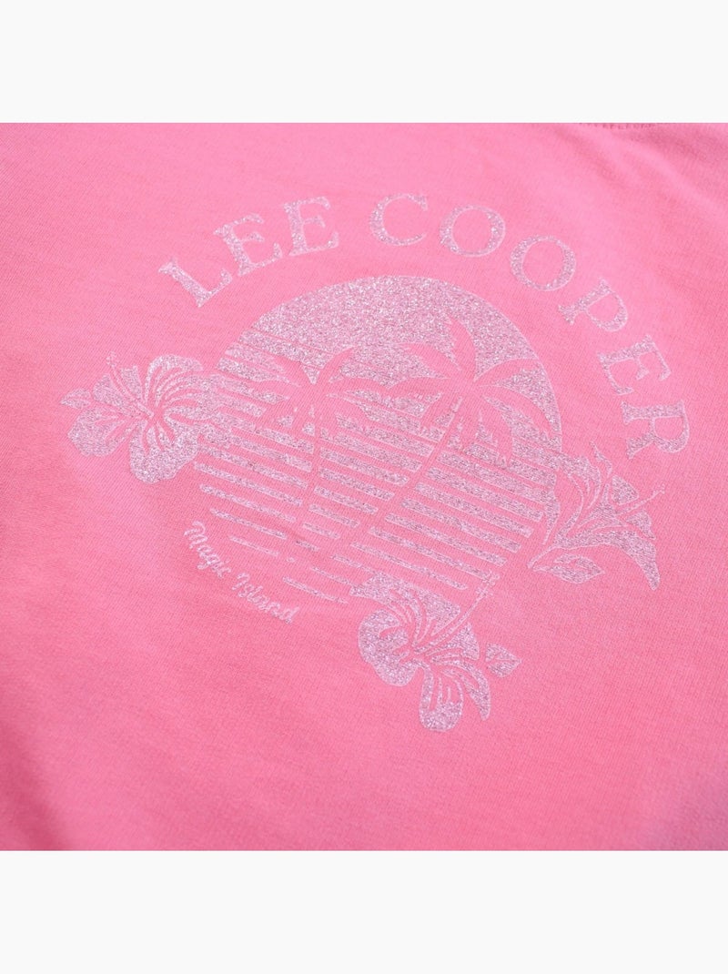 Lee Cooper - T shirt fille manches courtes Rose fushia - Kiabi
