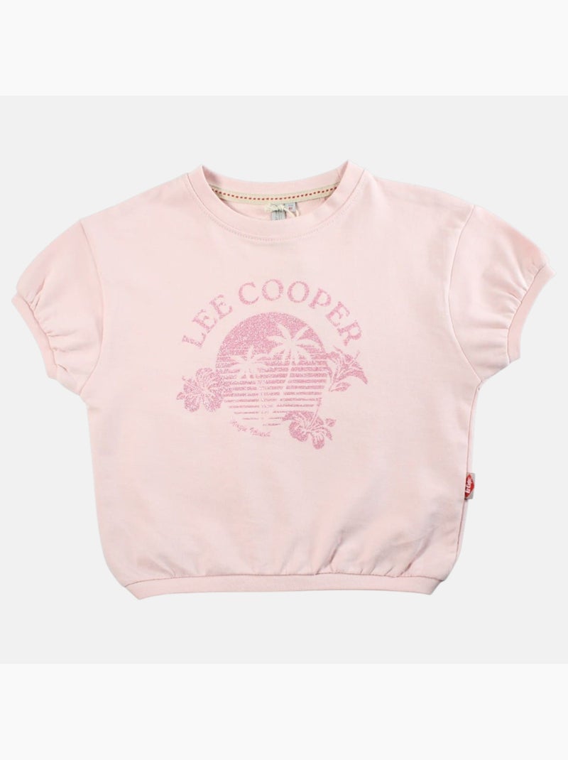 Lee Cooper - T shirt fille manches courtes Rose - Kiabi