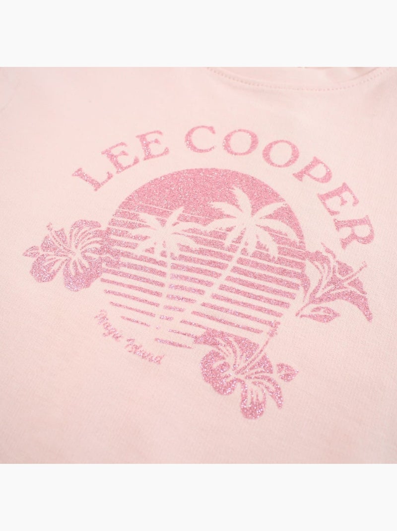 Lee Cooper - T shirt fille manches courtes Rose - Kiabi