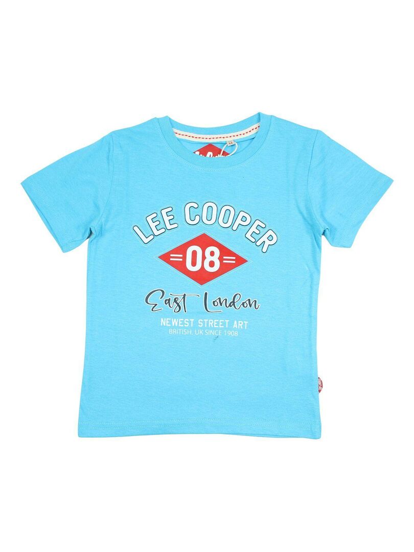 Lee Cooper - T-shirt garçon imprimé Lee Cooper en coton Bleu - Kiabi