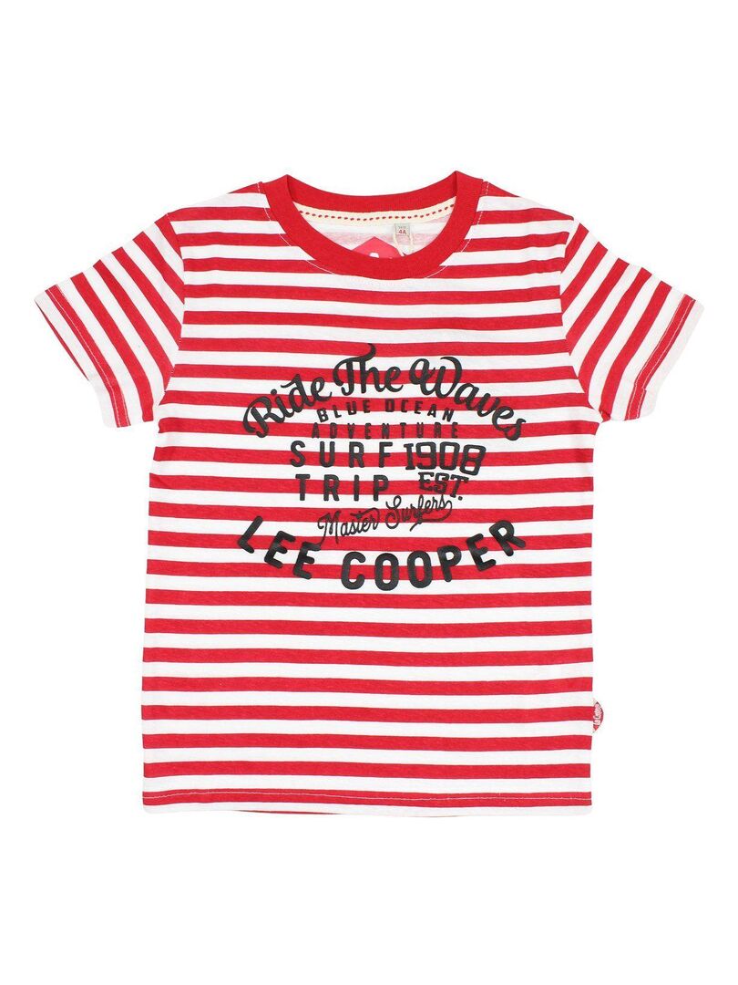 Lee Cooper - T-shirt garçon imprimé Lee Cooper en coton Rouge - Kiabi