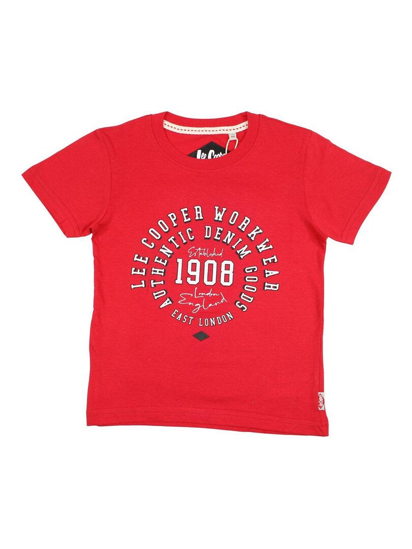 Lee Cooper T shirt gar on imprim Lee Cooper en coton Rouge