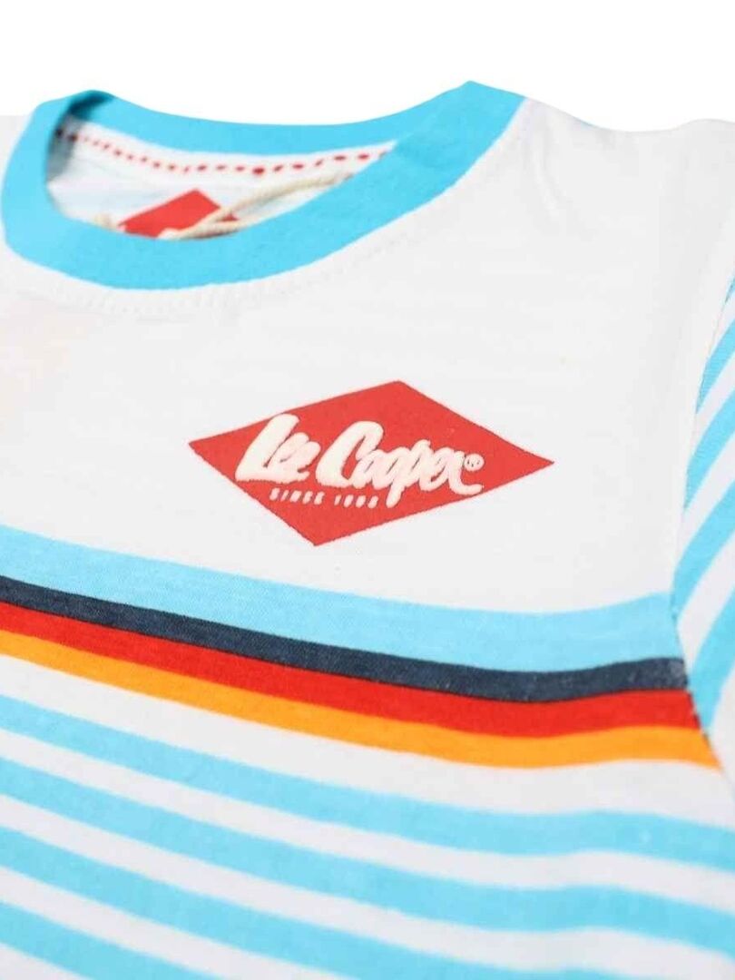 Lee Cooper - T-shirt fille imprimé Lee Cooper en coton - Bleu clair