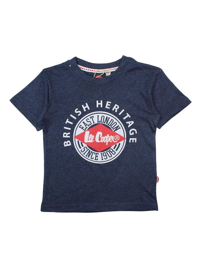 Lee Cooper T shirt gar on imprim logo en coton Bleu marine