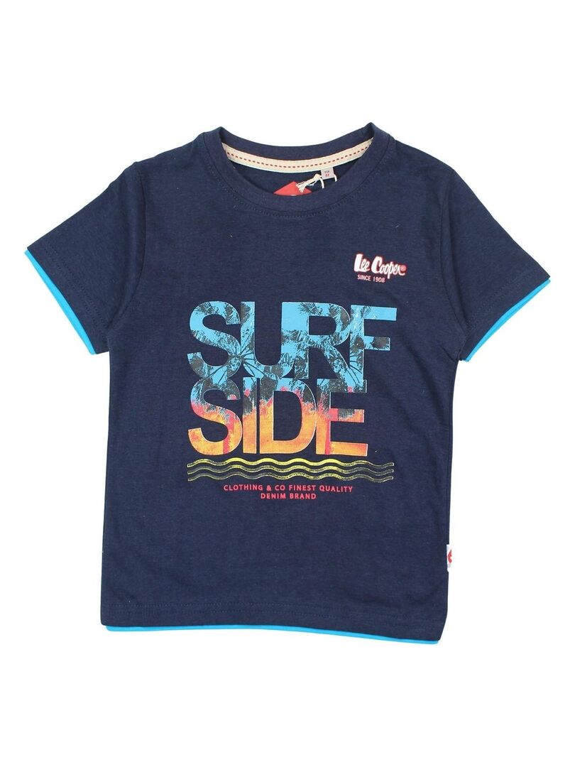 T-Shirt Lee Cooper Garçon | 100% Coton | Manches Courtes | Confortable Et Léger