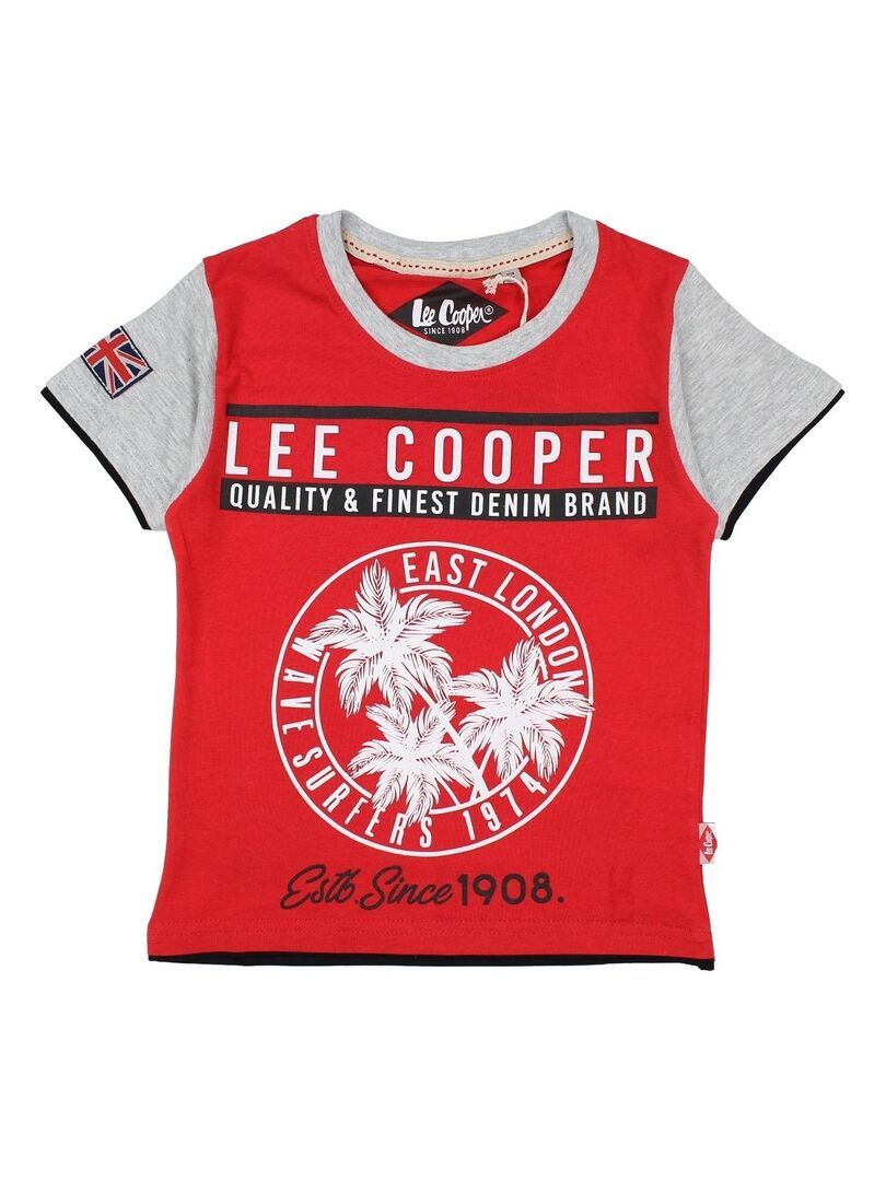 T-Shirt Lee Cooper Pour Garçon - 100% Coton - Manches Courtes - Style Décontracté - Taille Unique